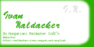 ivan maldacker business card